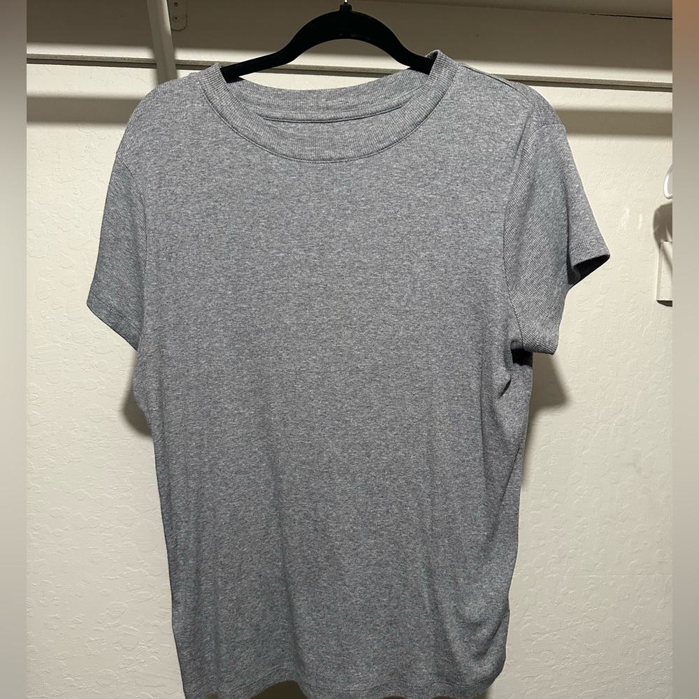 New Day Gray Ribbed T shirt
